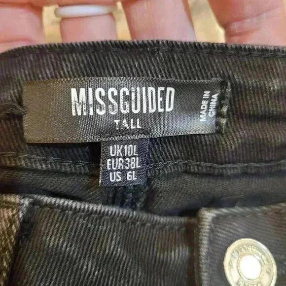 Missguided Tall Women's Black Cotton Cotton/Poly/Spandex Jeans - Picture 12 of 14